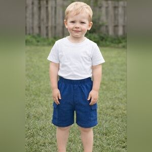 Kickee Pants Blue Deep Turquoise Pocketed Shorts Sz. 3T